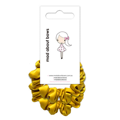 Mini Scrunchie Twin Pack Yellowgold-Mad About Bows