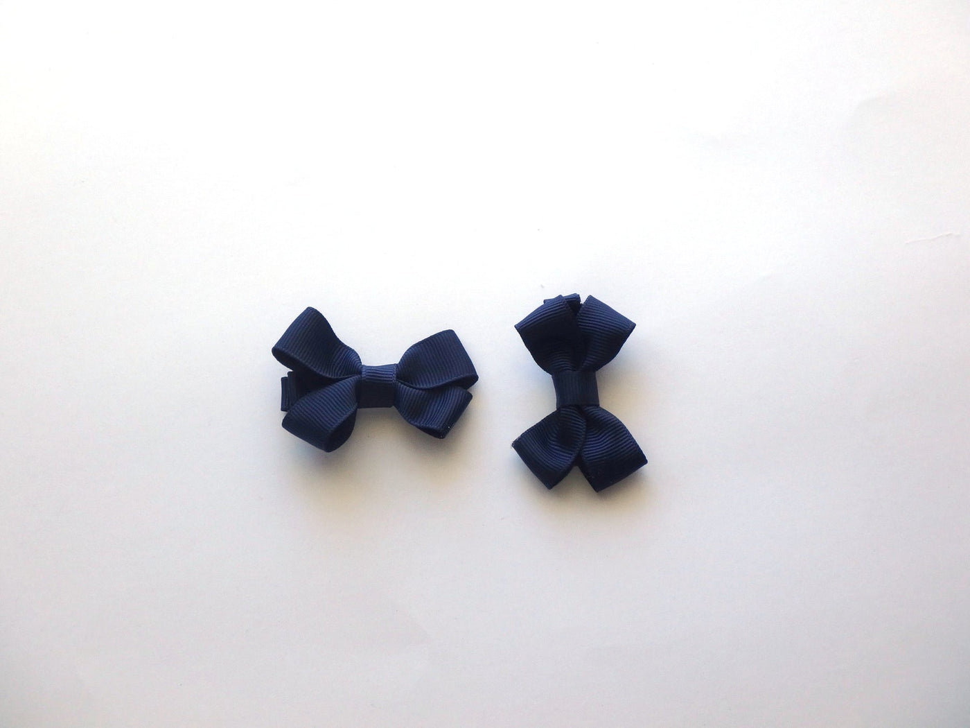 Mini Bow Clip Pair Navy-Mad About Bows