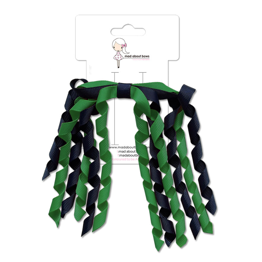 Korker Navy & Forest Green-Mad About Bows