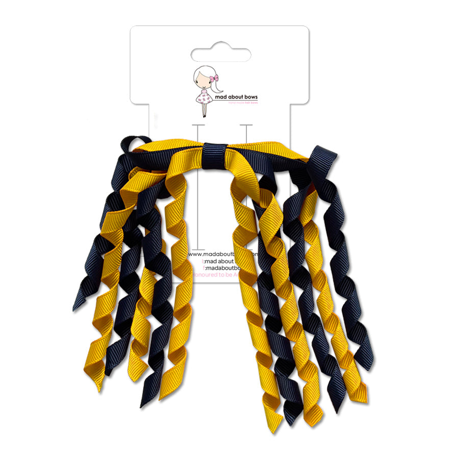 Korker Navy & Yellowgold-Mad About Bows
