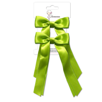 Olivia Bow Twin Pack Apple Green-Mad About Bows
