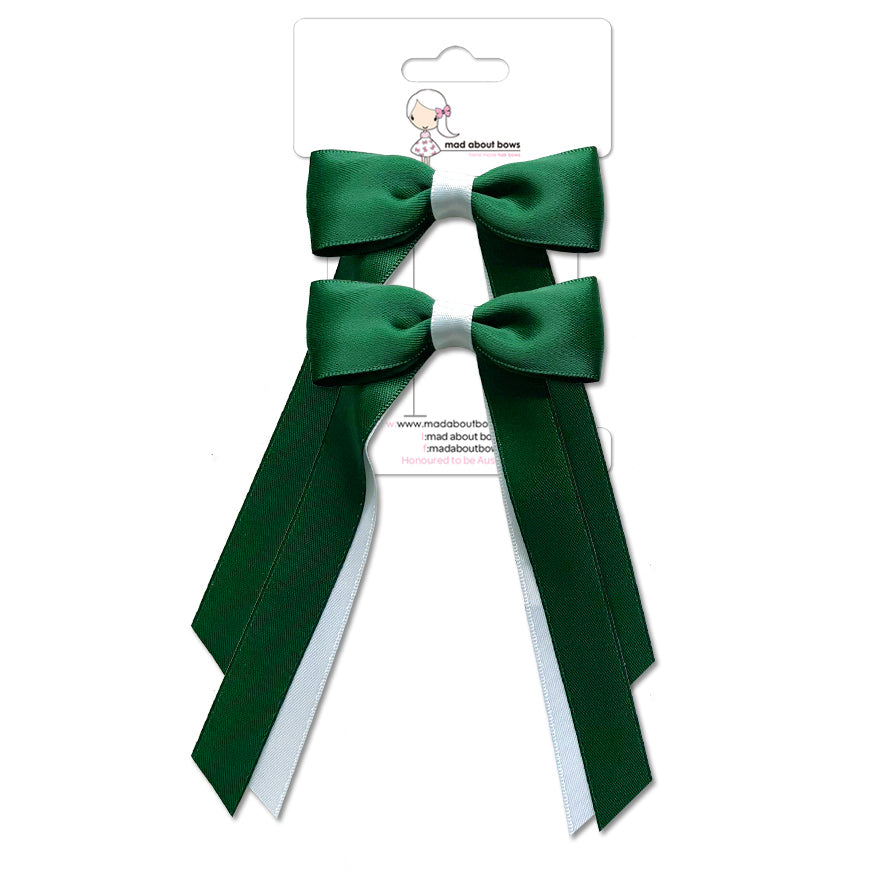 Olivia Bow Twin Pack Hunter/White