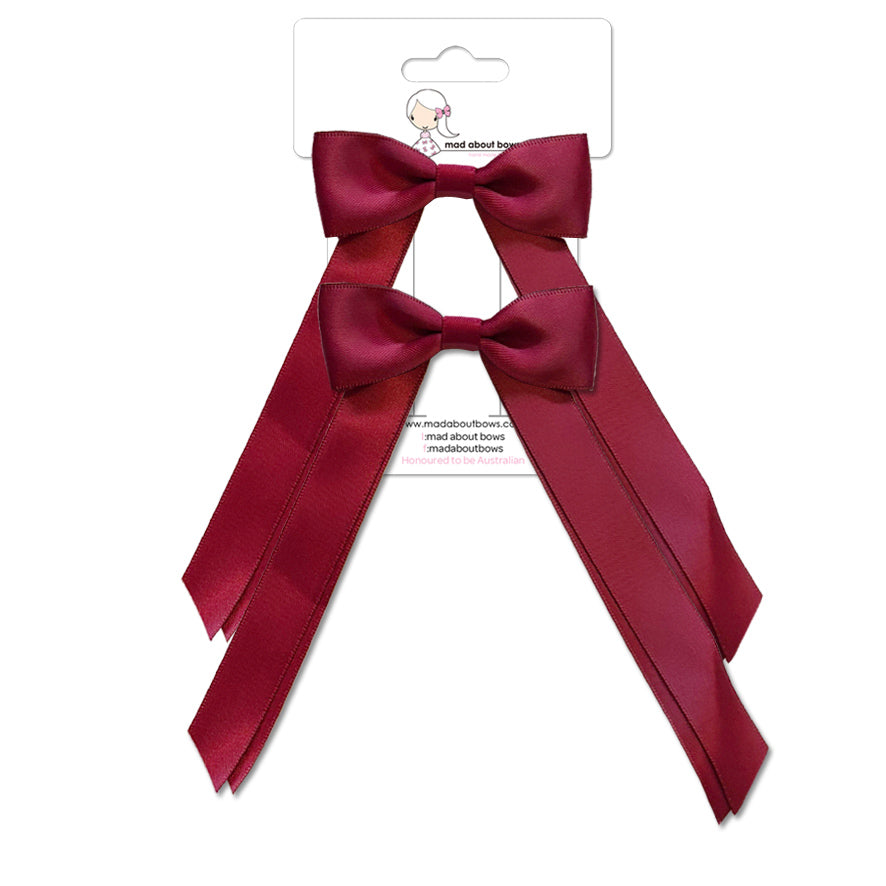 Olivia Bow Twin Pack Maroon