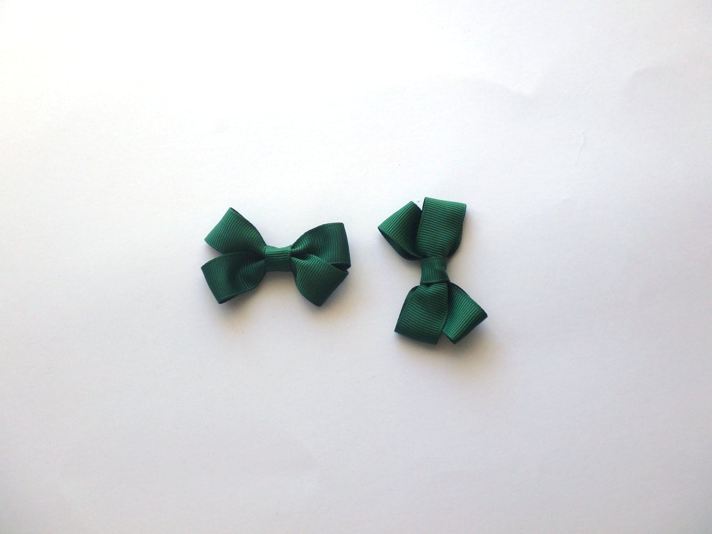 Mini Bow Clip Pair Forest Green-Mad About Bows