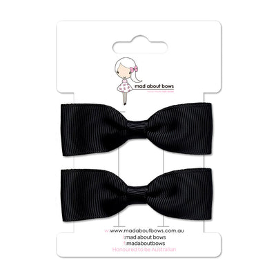 Pixie Clip Pair Black-Mad About Bows