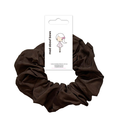 Plain Scrunchie Brown-Mad About Bows