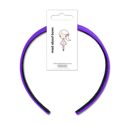 Satin Headbands Purple Wide 3cm-Mad About Bows