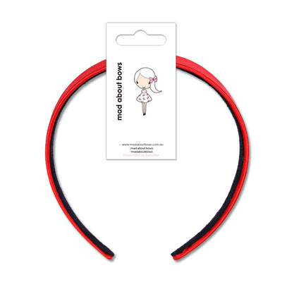 Satin Headbands Red Wide 3cm-Mad About Bows