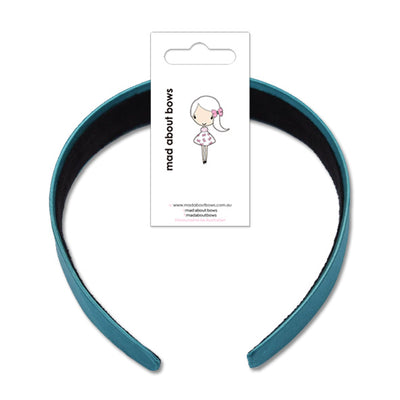 Satin Headbands Teal Wide 3cm-Mad About Bows