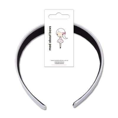 Satin Headbands White Wide 3cm-Mad About Bows