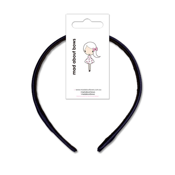 Satin Headbands Ensign Thin 1.5cm-Mad About Bows