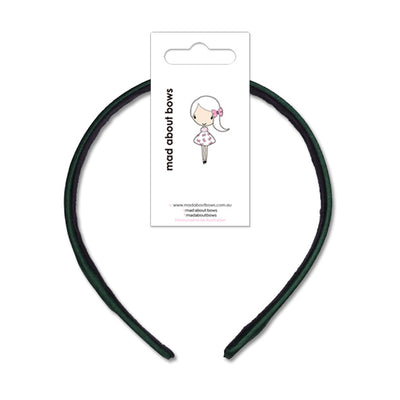 Satin Headbands Teal Thin 1.5cm-Mad About Bows