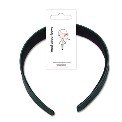 Satin Headbands Hunter Green Wide 3cm-Mad About Bows