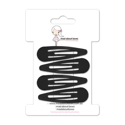 Snap Clips 5cm Black-Mad About Bows