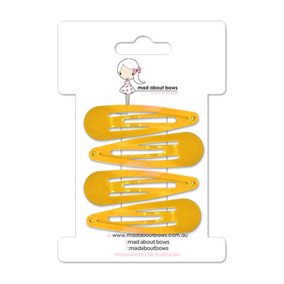 Snap Clips 5cm Yellow Gold-Mad About Bows