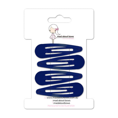 Snap Clips 5cm Navy-Mad About Bows