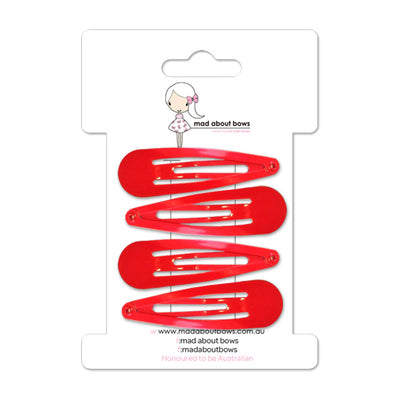 Snap Clips 5cm Red-Mad About Bows