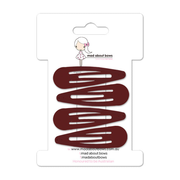 Snap Clips 5cm Maroon
