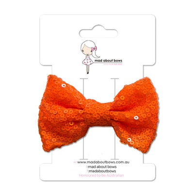 Sparkle Bow Orange-Mad About Bows