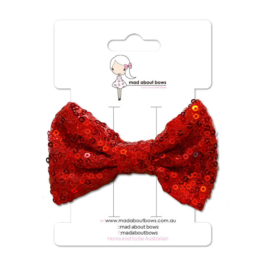 Sparkle Bow Red-Mad About Bows