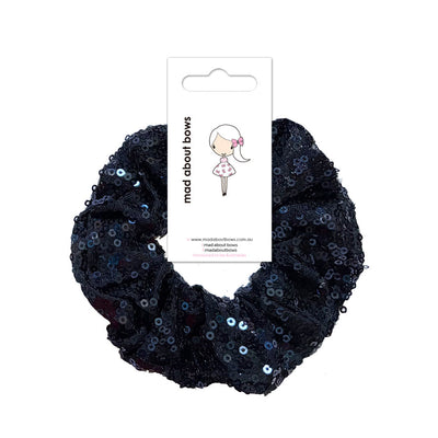 Sparkle Scrunchie Navy-Mad About Bows