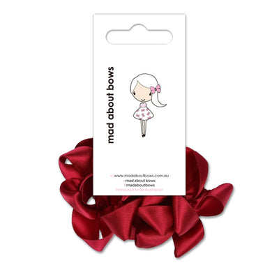 Twisted Scrunchies Maroon-Mad About Bows